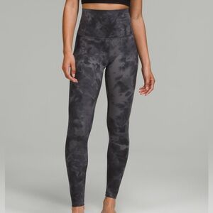 Lululemon Align High-Rise Grey Tie-Dye Leggings Size 0